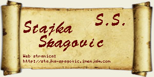 Stajka Špagović vizit kartica